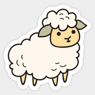 Cute Baby Lamb Doodle Drawing Sticker